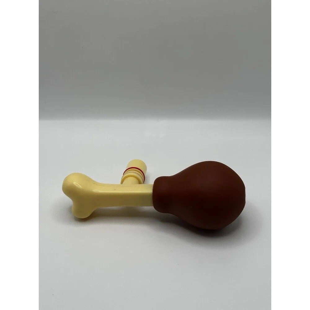 Vintage Turkey Leg Bone Squeeze Bulb Noisemaker Toy - Novelty Squeaker